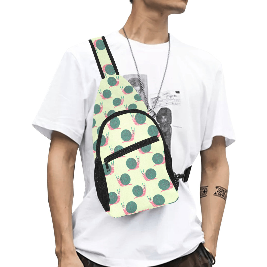 Snail Pattern Print Design 04 All Over Print Chest Bag