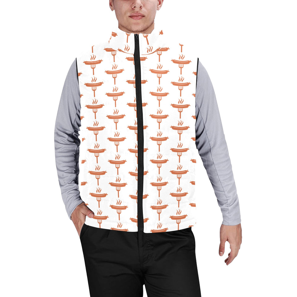 Sausage Pattern Print Design 05 Men's Padded Vest