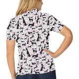 Greyhound Pattern Print Design 02 Women's All Over Print Polo Shirt