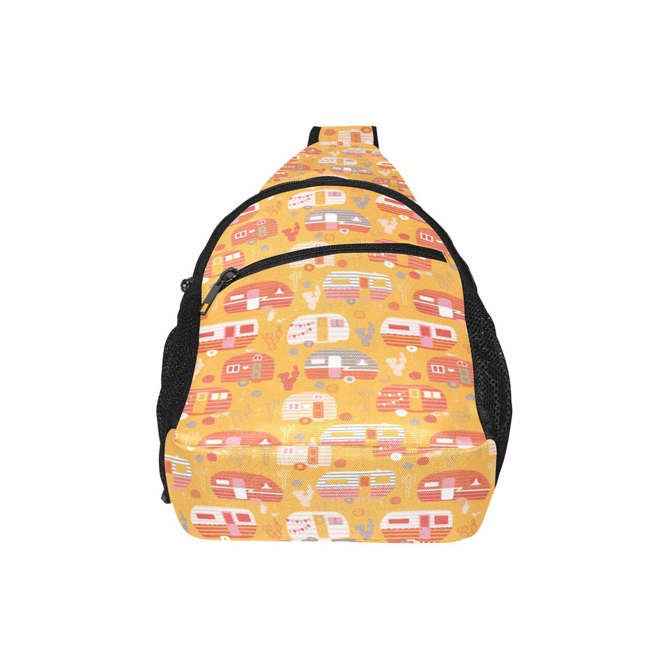 Camper Van Pattern Print Design 04 All Over Print Chest Bag