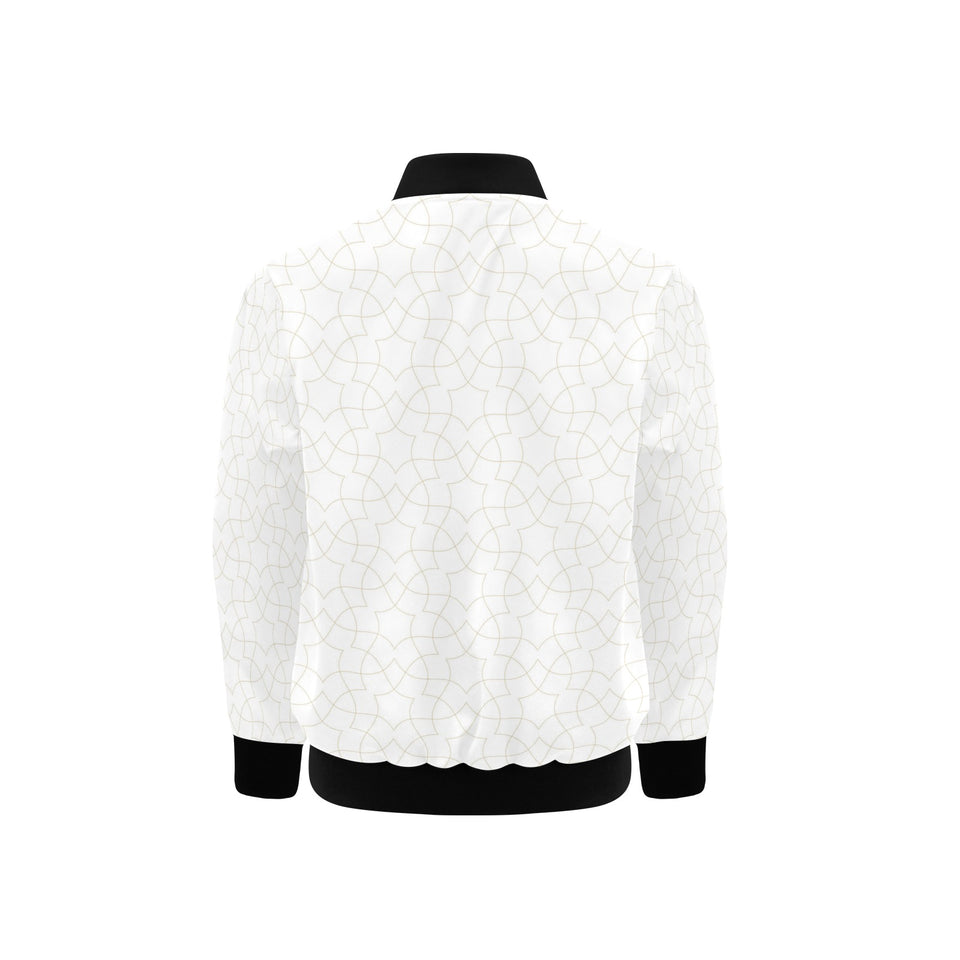 arabic white pattern Kids' Boys' Girls' Bomber Jacket