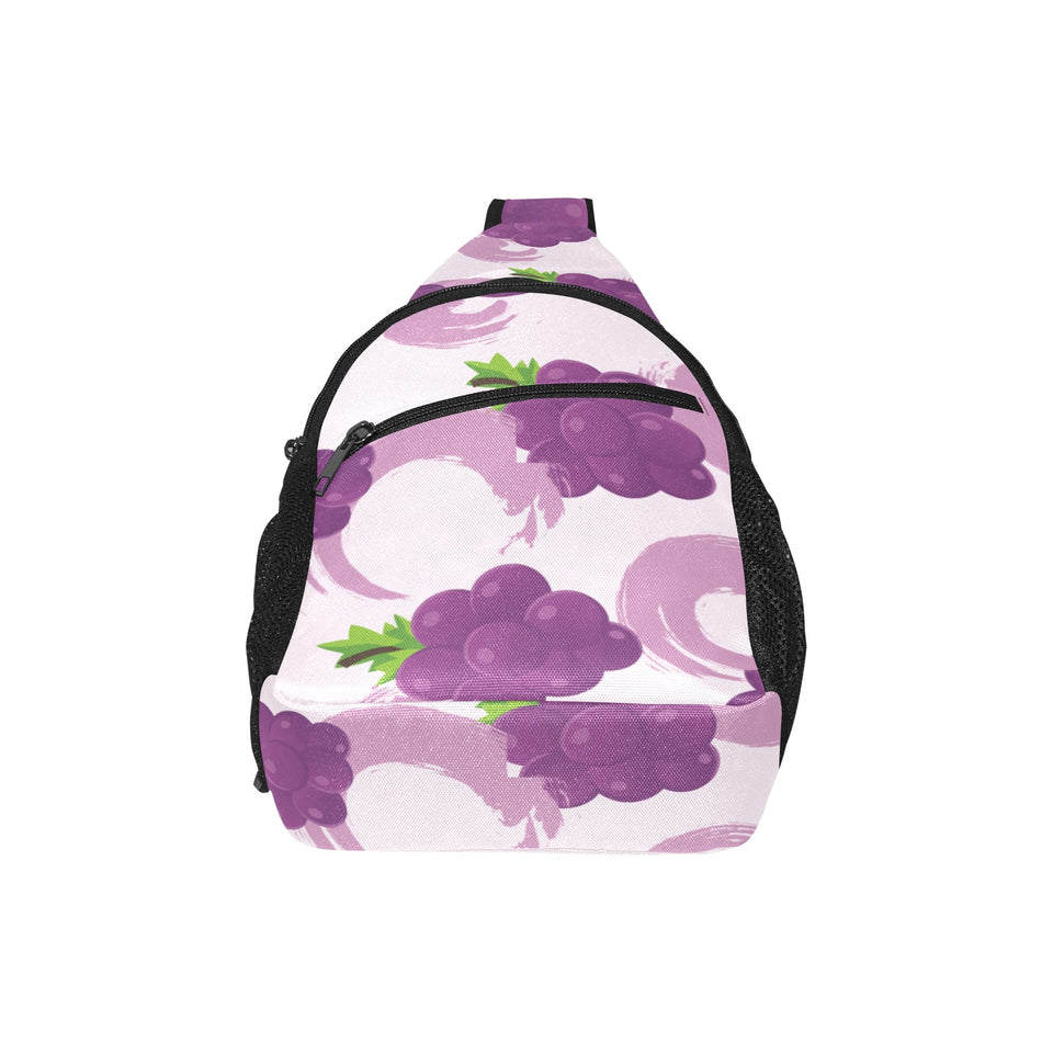 Cute Grape pattern All Over Print Chest Bag