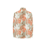 Cocoa beans Cocoa tree pattern Women's Long Sleeve Polo Shirt