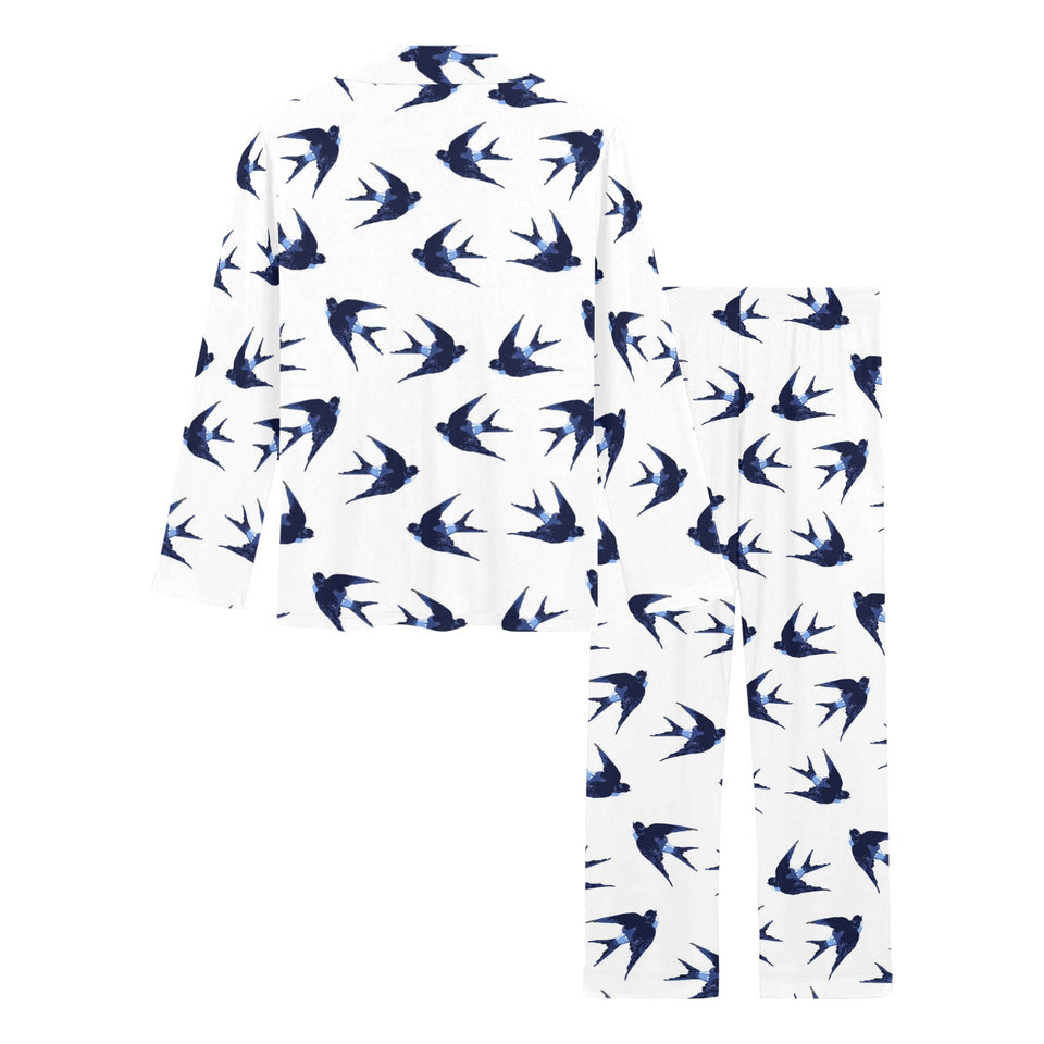 Swallow Pattern Print Design 03 Women's Long Pajama Set