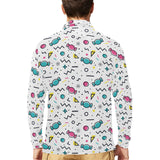 Candy design pattern Men's Long Sleeve Polo Shirt