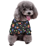 Colorful star pattern All Over Print Pet Dog Round Neck Fuzzy Shirt