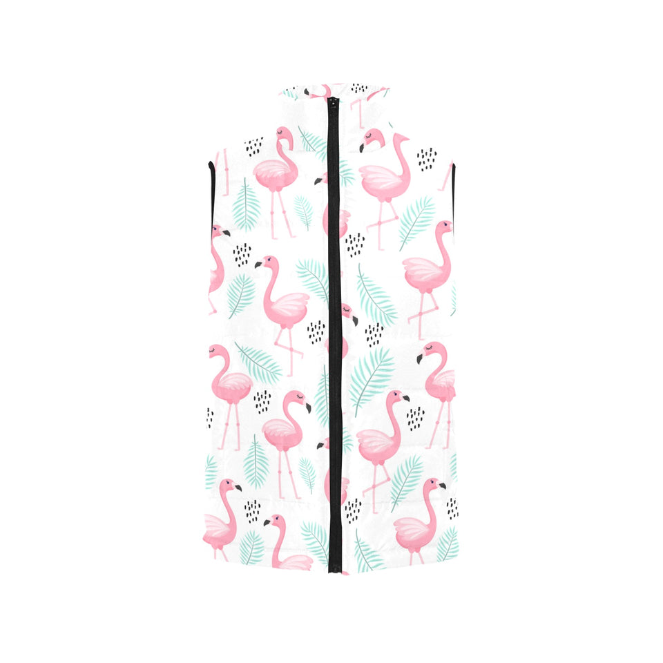 Cute flamingo pattern Women's Padded Vest