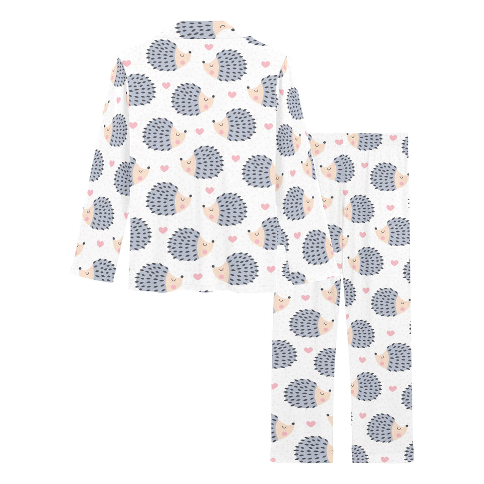 Hedgehog Pattern Print Design 04 Women's Long Pajama Set