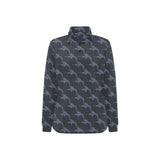 Swordfish Pattern Print Design 03 Women's Long Sleeve Polo Shirt