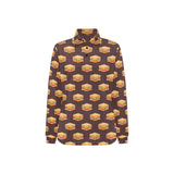 Sandwich Pattern Print Design 04 Women's Long Sleeve Polo Shirt