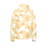 hand drawn orange fruit pattern Kids' Boys' Girls' Padded Hooded Jacket