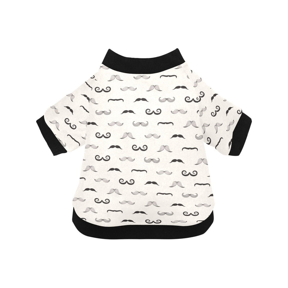Mustache Beard Pattern Print Design 05 All Over Print Pet Dog Round Neck Fuzzy Shirt