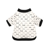 Mustache Beard Pattern Print Design 05 All Over Print Pet Dog Round Neck Fuzzy Shirt