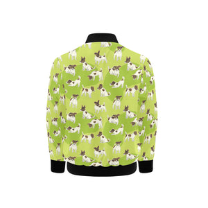 Jack Russel Pattern Print Design 01 Kids' Boys' Girls' Bomber Jacket