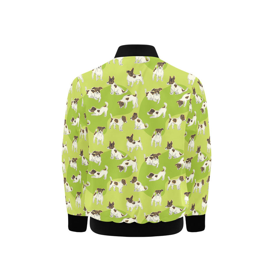 Jack Russel Pattern Print Design 01 Kids' Boys' Girls' Bomber Jacket