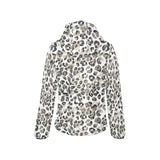 Leopard skin print pattern Women's Padded Hooded Jacket