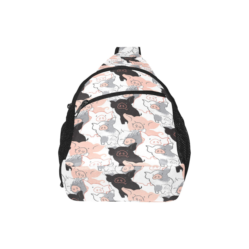 Pig Pattern Print Design 05 All Over Print Chest Bag