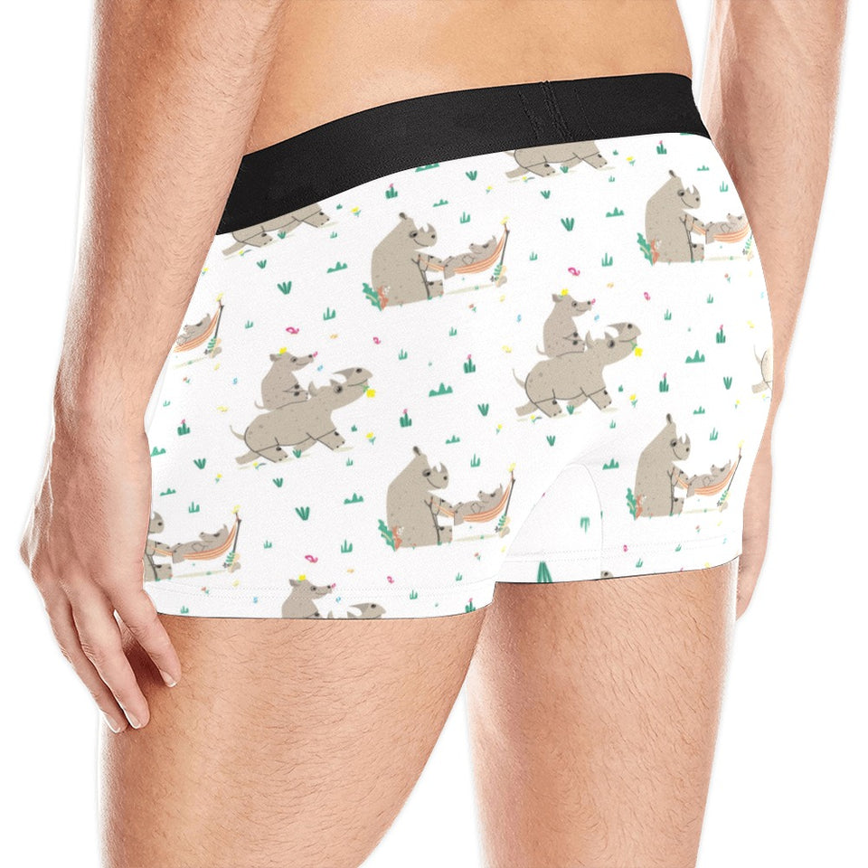 Cute Rhino pattern background Men's All Over Print Boxer Briefs Men's Underwear