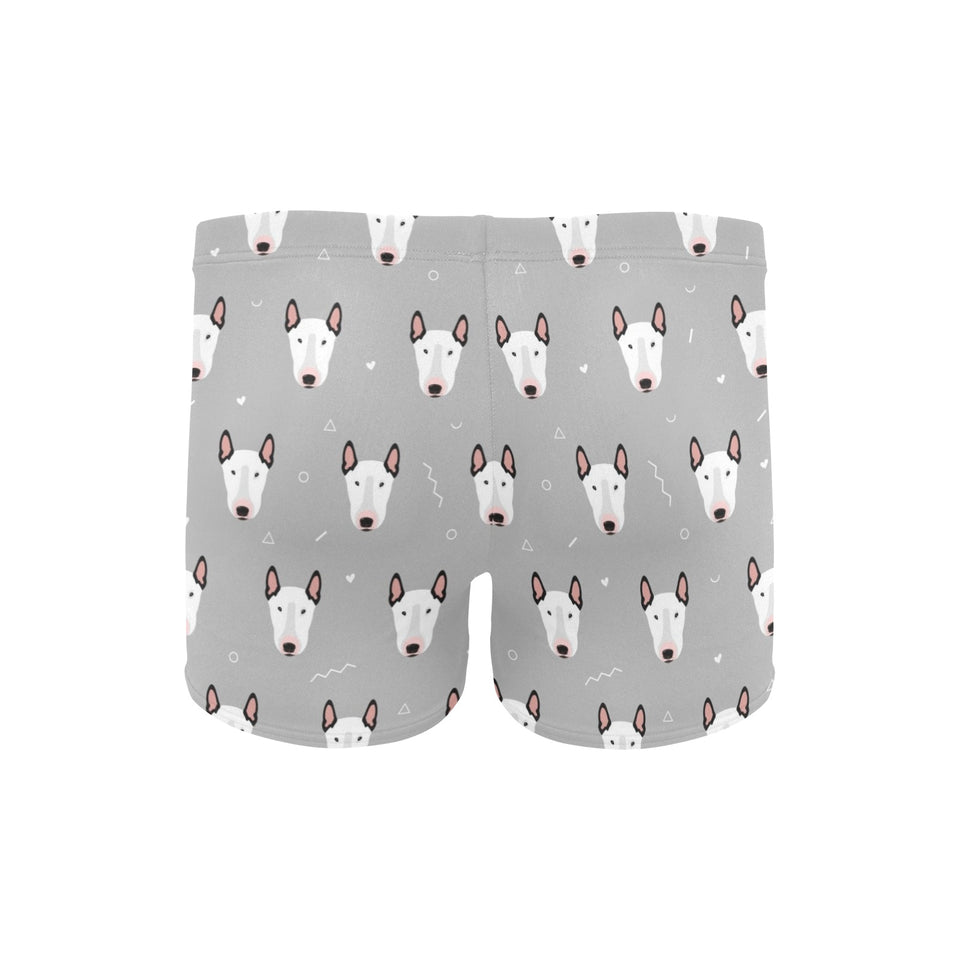 Bull Terrier Pattern Print Design 05 Men's Swimming Trunks