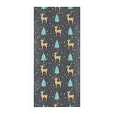 Deers star tree pattern Beach Towel