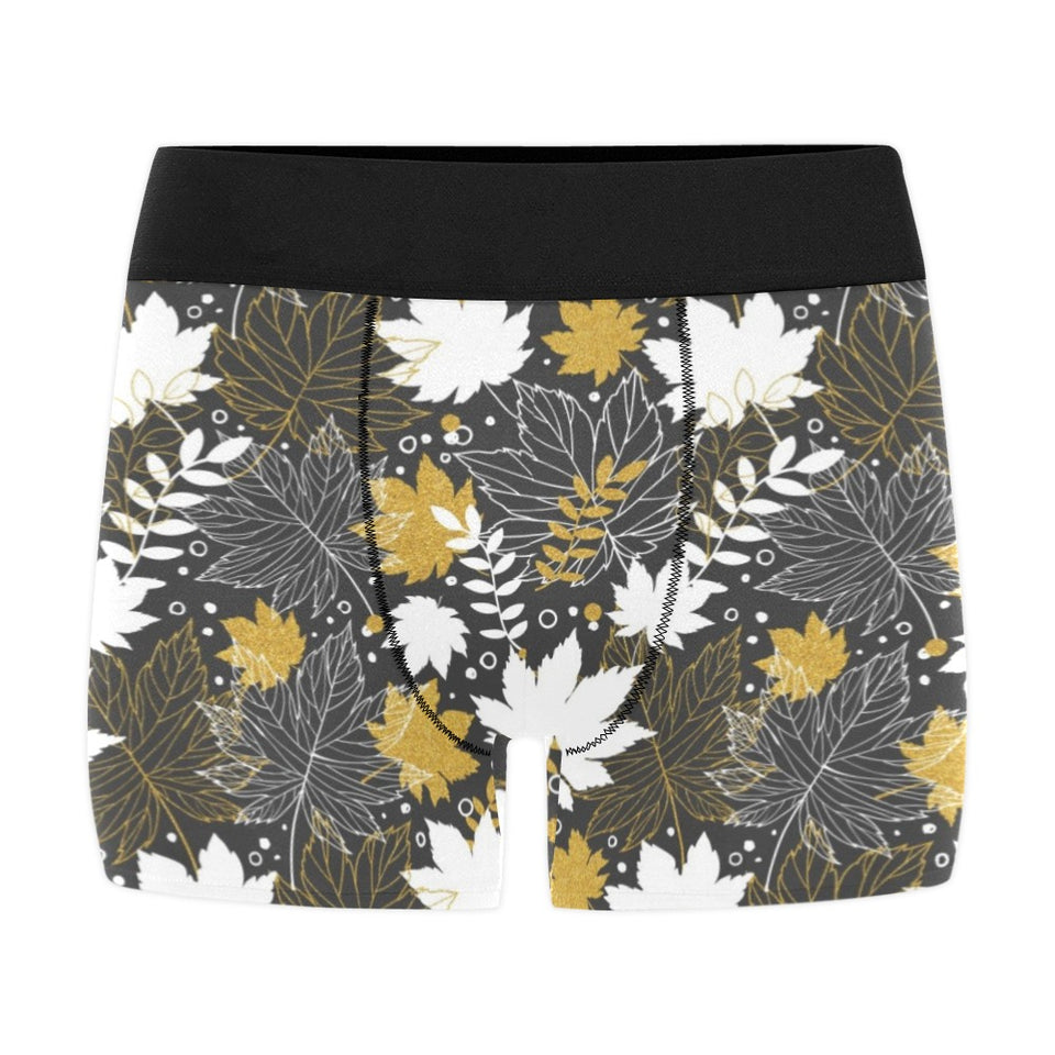 Beautiful gold autumn maple leaf pattern Men's All Over Print Boxer Briefs Men's Underwear
