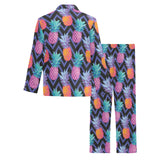 Pineapples pattern zigzag background Men's Long Pajama Set