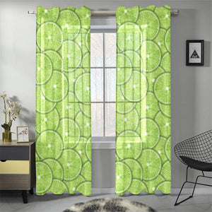 Slices of Lime pattern Gauze Curtain
