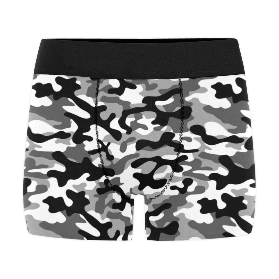 Black white camouflage pattern Men's All Over Print Boxer Briefs Men's Underwear