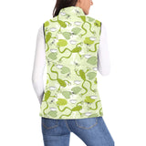Cute frog dragonfly pattern Women's Padded Vest