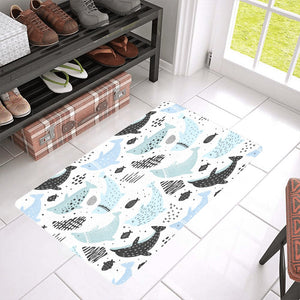 Cute dolphins Childish Style pattern Doormat