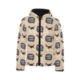 Beagle pattern Kids' Boys' Girls' Padded Hooded Jacket