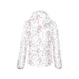 Cute poodle dog star pattern Women's Padded Hooded Jacket