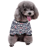 Deers Winter Christmas pattern All Over Print Pet Dog Round Neck Fuzzy Shirt