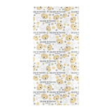 Golden Retriever Pattern Print Design 04 Beach Towel