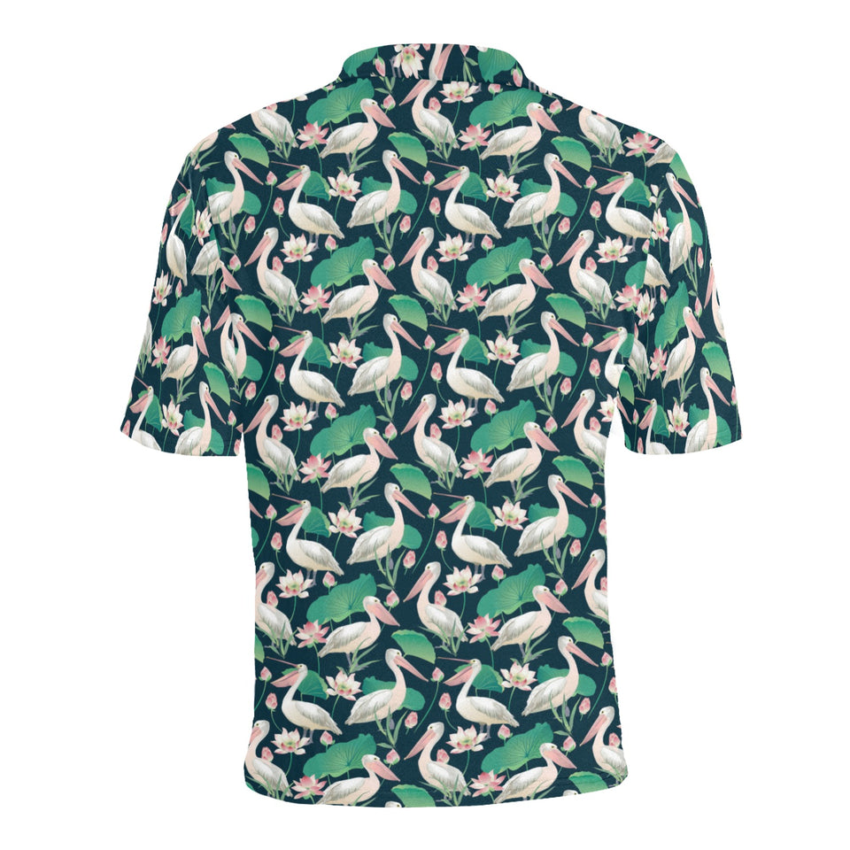 Pelican Pattern Print Design 03 Men's All Over Print Polo Shirt