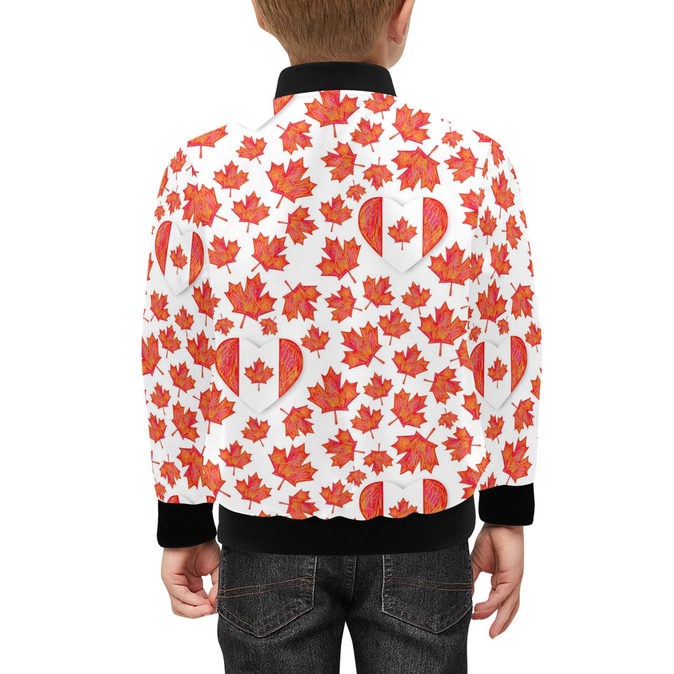 Canada Pattern Print Design 02 Kids' Boys' Girls' Bomber Jacket