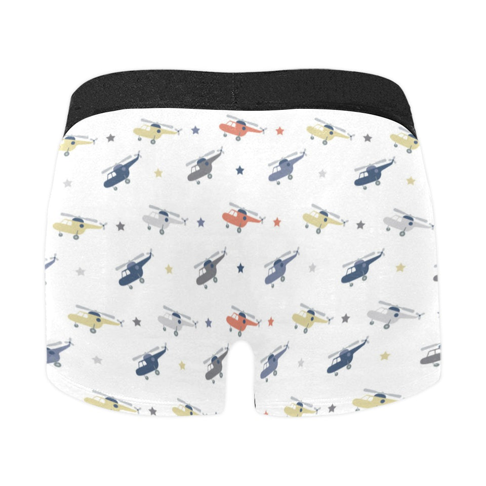 Cute helicopter star pattern Men's All Over Print Boxer Briefs Men's Underwear