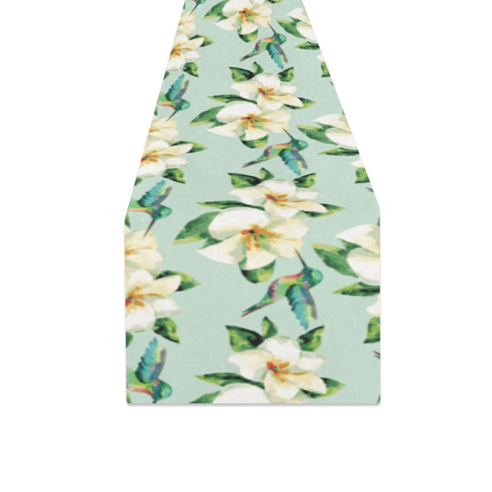 Hummingbird Pattern Print Design 01 Table Runner