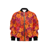 Autumn maple leaf pattern Kids' Boys' Girls' Bomber Jacket