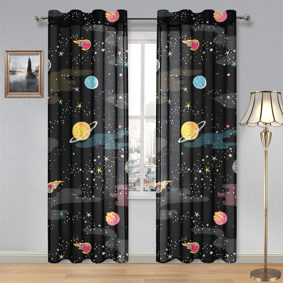 space pattern Gauze Curtain