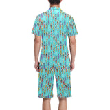 Surfboard Pattern Print Design 05 Men's V-Neck Short Pajama Set