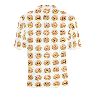 Hamburger Pattern Print Design 04 Men's All Over Print Polo Shirt