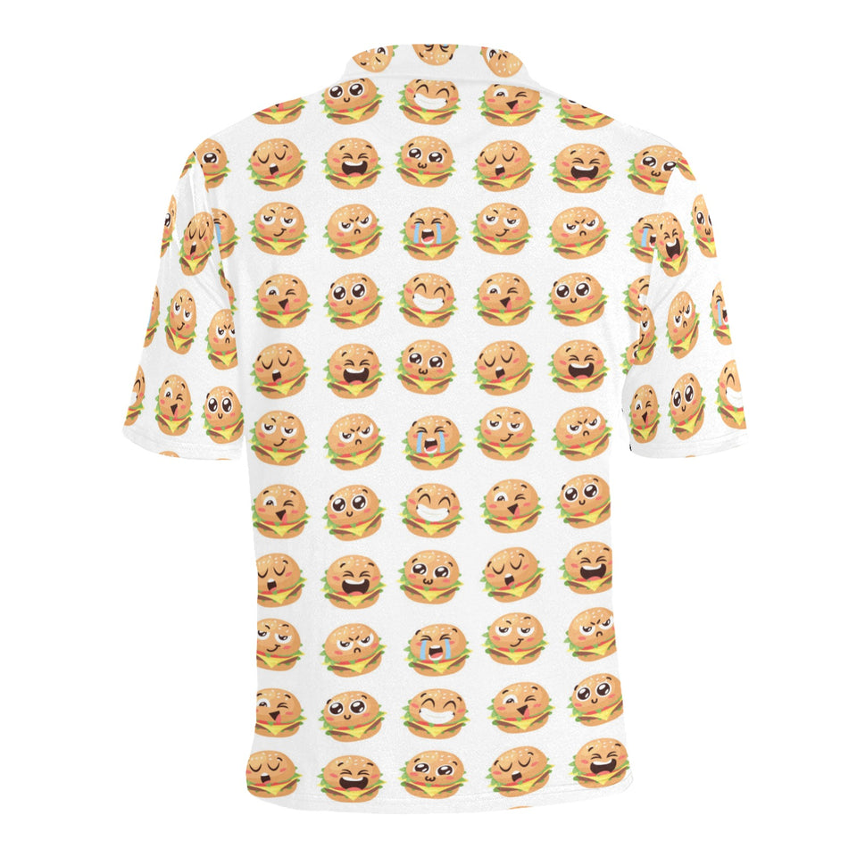 Hamburger Pattern Print Design 04 Men's All Over Print Polo Shirt
