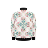 Square floral indian flower pattern Kids' Boys' Girls' Bomber Jacket