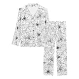 Spider web cobweb pattern Women's Long Pajama Set