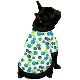 blueberry flower pattern All Over Print Pet Dog Round Neck Fuzzy Shirt
