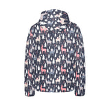 Deers Winter Christmas pattern Kids' Boys' Girls' Padded Hooded Jacket