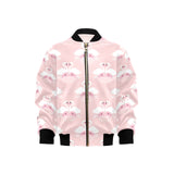 White swan and flower love pattern Kids' Boys' Girls' Bomber Jacket