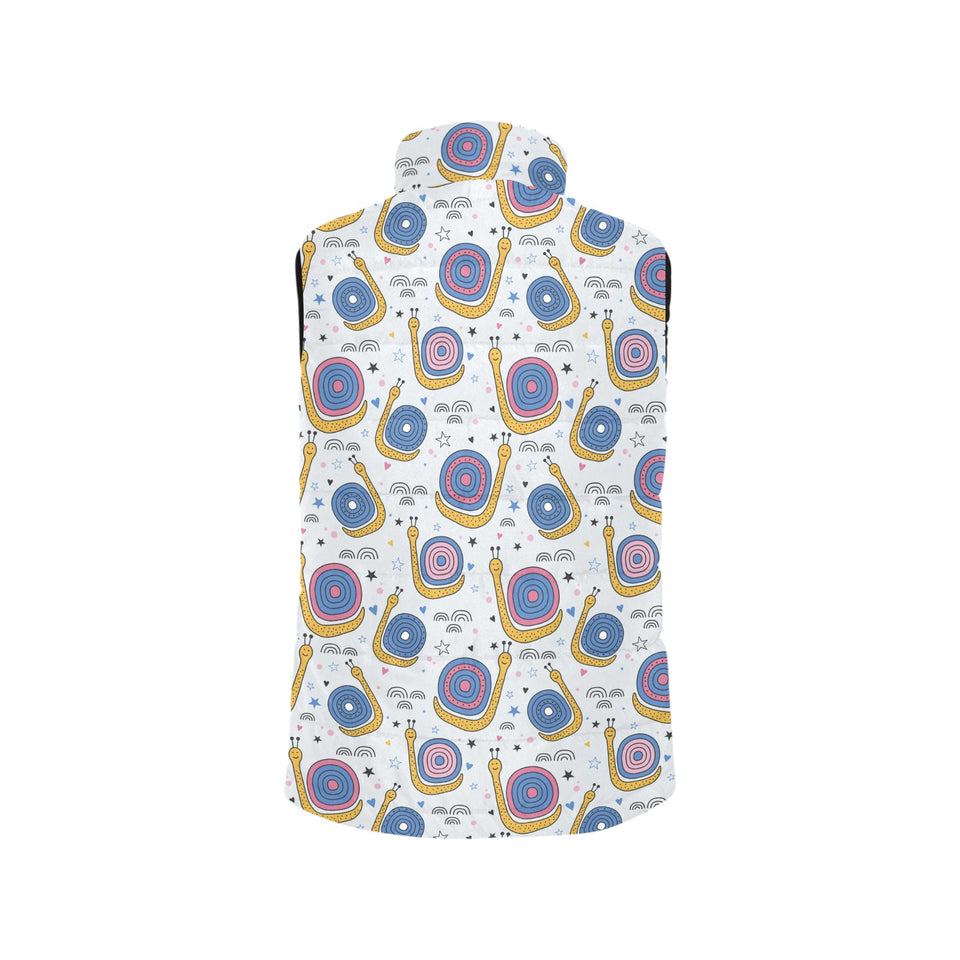 Snail Pattern Print Design 05 Women's Padded Vest