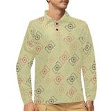 Camera Pattern Print Design 01 Men's Long Sleeve Polo Shirt